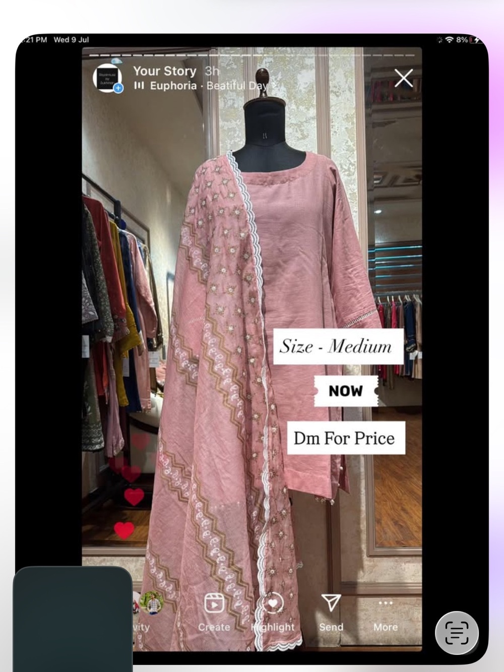 Elegant Pink Embroidered Women’s Kurta & Dupatta Set